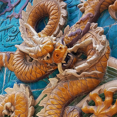 Chinese Dragon Bas-Relief