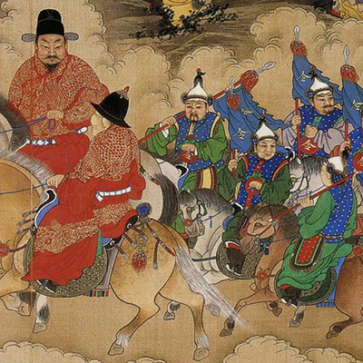 Ming Era Warriors Painting